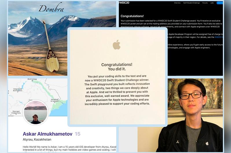 Apple домбыра шертуді үйрететін бағдарлама үшін қазақстандық оқушыны марапаттады